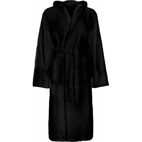vidaXL Peignoir KINN Noir L Coton