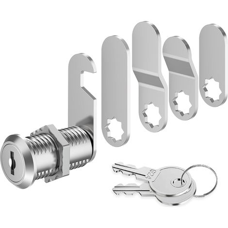Serrure de Boîte Aux Lettres 30 mm - 5 Plaques Différentes - Pour Armoire, Meuble, Casier et Boîtes Aux Lettres (1/5)