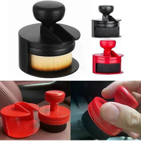 Brosse applicatrice de produit lustrant pour pneus de voiture avec support, pour le nettoyage et l'entretien automobile. Brosse pour jantes et pneus (1 pièce). (1/4)