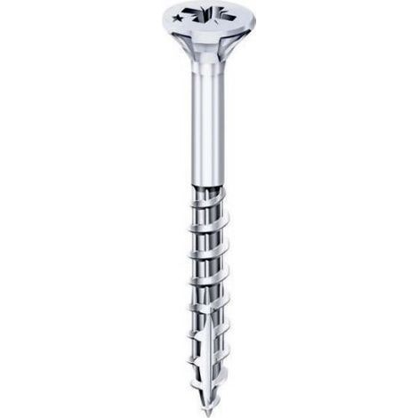Schraube Rocket Senkkopf Pozi VYNEX Stahl verzinkt 5x60/35 - Schachtel von 200 - 351400025149
