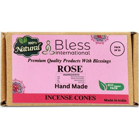 Räucherkegel Rose Handgedippt Bio Chemiefrei Rose Pack Of 10 Cones (1/5)