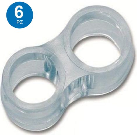 TRADE SHOP - Paracolpi Doppi Per Maniglie Anello Trasparente Salvamaniglia Antiurto Salvamuro - (1/2)