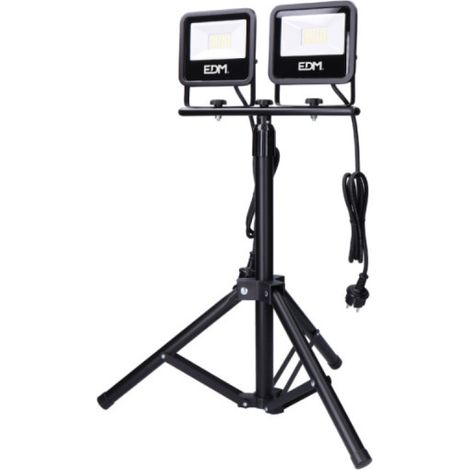 Proiettore LED con treppiede 2x30W 2x2370lm 6400K Luce Fredda Serie EDM (1/3)