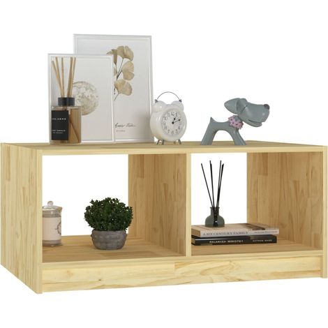 Table basse 75x50x33,5 Bois de pin massif (1/5)