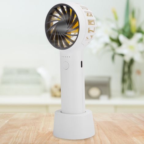 Ventilateur de Poche Rechargeable USB Mini Portable Silencieux Couvercle Amovible Aromathérapie Blanc (1/5)