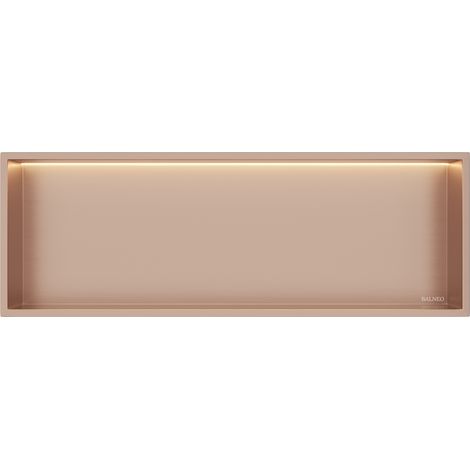 Balneo Niche de douche encastrable avec éclairage LED Wall-Box ONE 30 x 90 x 10 cm - Acier inoxydable AISI 304 - Étanche (1/5)