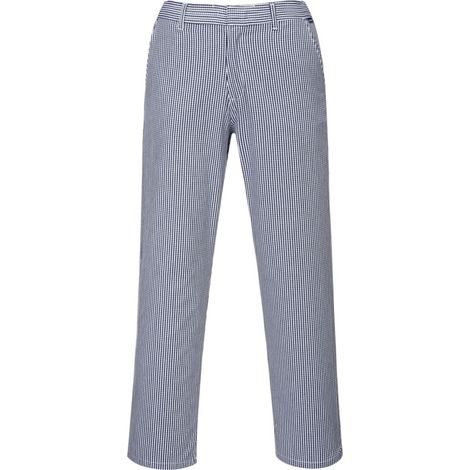 Pantalon de cuisine Portwest BARNET 100% coton Echiquier Bleu Blanc M. (1/4)
