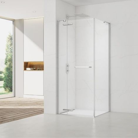 TGD New 80x80 cm pannello laterale fisso per porta doccia, vetro trasparente anticalcare EasyClean (SATTGDNSTENA80CRT)