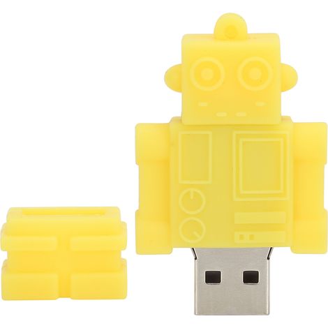 16 GB tragbarer gelber Roboter-USB-Stick – Datenspeicherung, Dateiübertragung, originelles Geschenk (1/5)