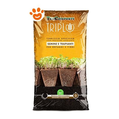 Tercomposti Triplo Terriccio Semine - Confezione 45 Lt -
