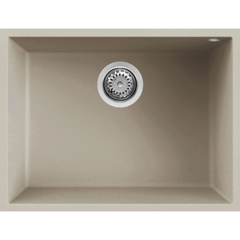 Lavello QUADRA 110 58X44 1 vasca CHAMPAGNE 95 SOTTOTOP (1/2)