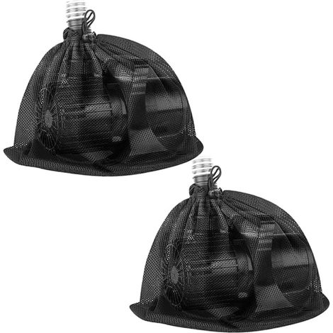 Pack de 2 Sac de pompe avec cordon de serrage, 47X47CM sac en filet de filtre de pompe grand sac en filet de pompe accessoires de filtre d'étang pour pompe à eau domestique (1/5)