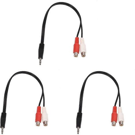 Câble adaptateur jack stéréo 3,5 mm vers double jack (1/4)