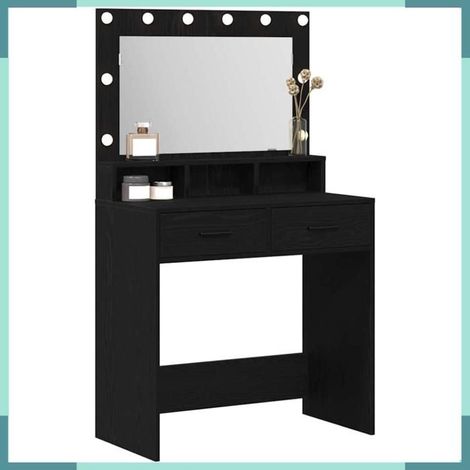 865083 Table de Toilette Chêne noir 79 x 41 x 135 cm Bois d'ingénierie (1/5)