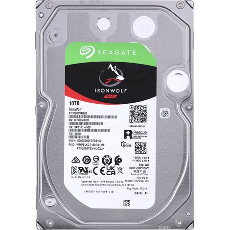Disco duro Seagate NAS IronWolf de 10 TB y 3,5" ST10000VN000 (1/5)