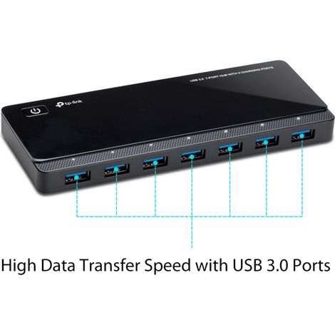 HUB USB TP-LINK 7 PUERTOS 3.0 Y 2 CARGA (1/5)
