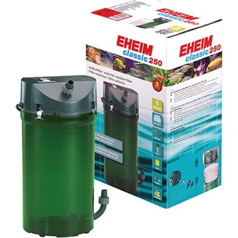 Eheim Classic 250 - Filtro Esterno 2213010 - Consumo 8 watt Portata 440 L/H - per Acquari fino a 250 Litri (1/2)