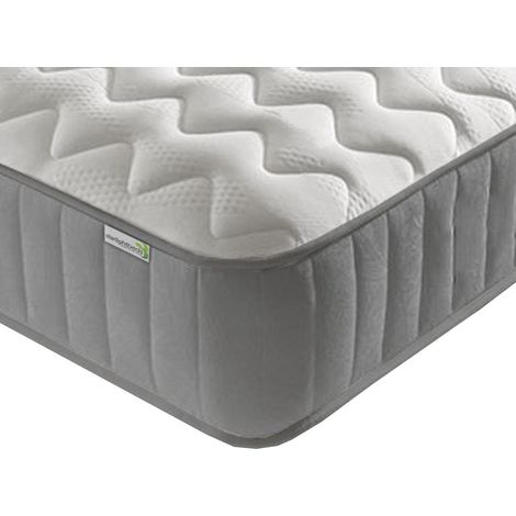 Starlight Beds Sprung Foam Free 9" Inch Deep Spring Memory Fibre Mattress, 4ft6 Double (135cm x 190cm)