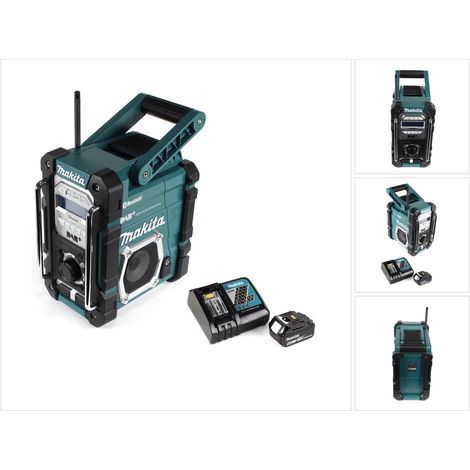 Makita DMR 112 RG1 Akku Baustellen Radio 7,2 - 18V Bluetooth DAB+ + 1x 6,0Ah Akku + Ladegerät (1/5)