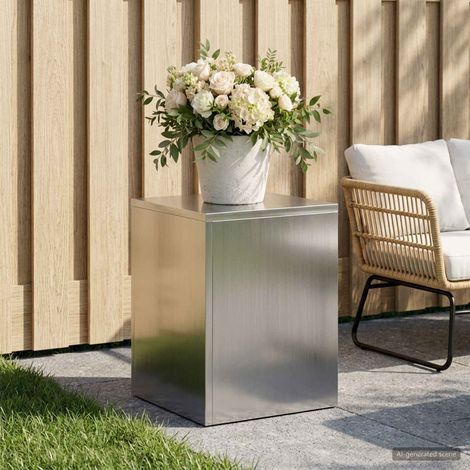 vidaXL Plant Stand Silver 30 x 30 x 40 cm Steel (1/5)