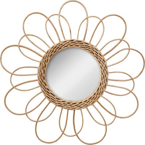 Spiegel Blume - Rattan D 38 cm (1/2)