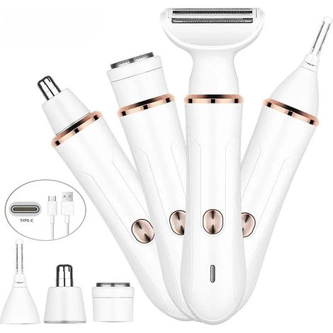4 in 1 Epilierer Damen Rasierer schmerzfrei Bikini Nase (1/5)