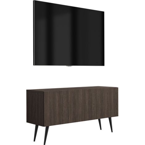 Mobile TV rovere Dunin, gambe inclinate nere, 100 x 32 x 52 cm (1/5)