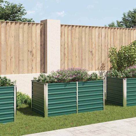Jardinière 160 x 80 x 77 cm Acier galvanisé Vert (1/5)