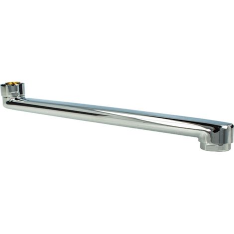 tecuro S-Auslauf für Wand-Armaturen 3/4 Zoll konisch dichtend, Länge 120 mm, Messing verchromt (1/5)