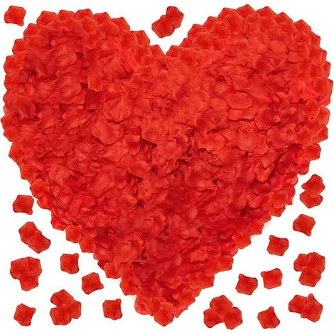 Pétale Rose Artificiel - 5000 pièces, Pétale Rose Artificiel Rouge - Pour Saint Valentin/Demande Mariage/Anniversaire (1/5)