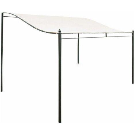 Tigrezy, 3 x 2,6 m Ersatz-Überdachung aus Segeltuch, wasserdicht, Gartenpavillon, Polyurethan-beschichtet, reißfest, cremeweiß (keine Stütze) (1/5)