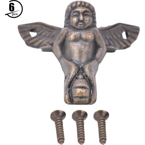 Protège Coins Meubles - Design Visage En Alliage De Zinc - Pour Boîtes En Bois Et Cadeaux - Lot De 6 (1/5)