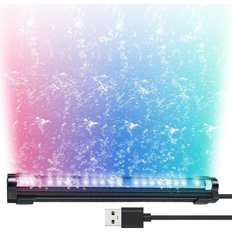 Lampe à Bulles LED pour Aquarium, étanche, 7 Couleurs, USB (1/5)
