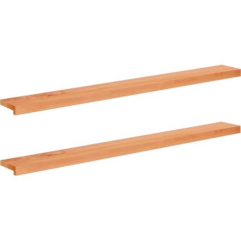 Window Sills 2 pcs Varnish 140 x 20 x 2 cm Solid Beech Wood vidaXL (1/5)