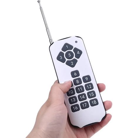 Télécommande RF 433 MHz, portée de 1000 m, émetteur sans fil 18 boutons, 2/4/6/8/18 touches (1/5)
