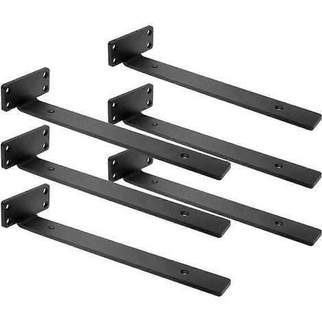 Neue, verstärkte Halterungen für schwebende Regale (1/5 Zoll dick), verdeckte Beschläge, L-förmiges Gusseisen, r-AquaForge-Stil.