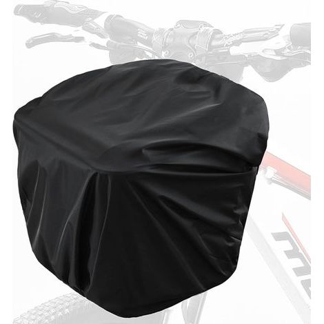 Housse de pluie pour panier de vélo, sacoche, porte-bagages, capacité 35 l, protection robuste contre la pluie et la poussière, couleur noire, idéale pour tous les cyclistes (1/5)