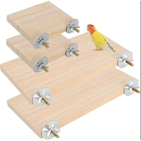 plateformes rectangulaires en bois pour perroquets, chinchillas, hamsters et petits animaux