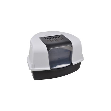 Maison de toilette d'angle pour chat - Gris - L 58 x l 47 x H 38 cm - Livraison gratuite (1/3)
