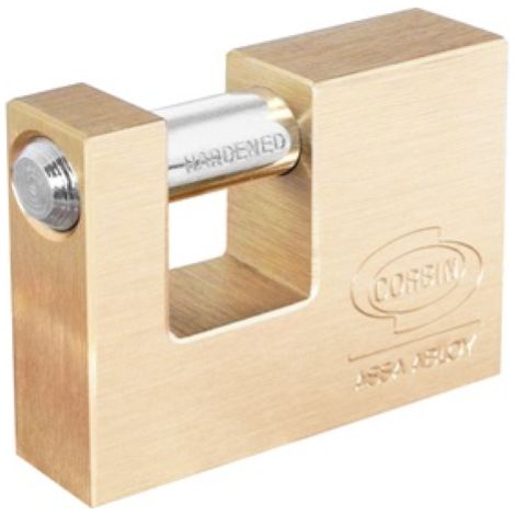 Cadenas de se'curite' Corbin pour volet 50 mm en laiton avec 2 cle's