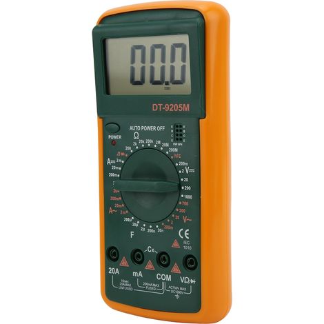 DT-9205M LCD-Digitalmultimeter mit großem Bildschirm, Handvoltmeter, Ohmmeter und Amperemeter (1/5)