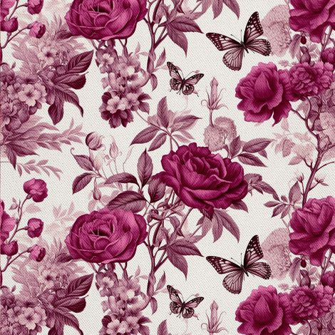 Tela Oxford para decoración de exteriores - Motivo de flores I DX5444 (1/5)