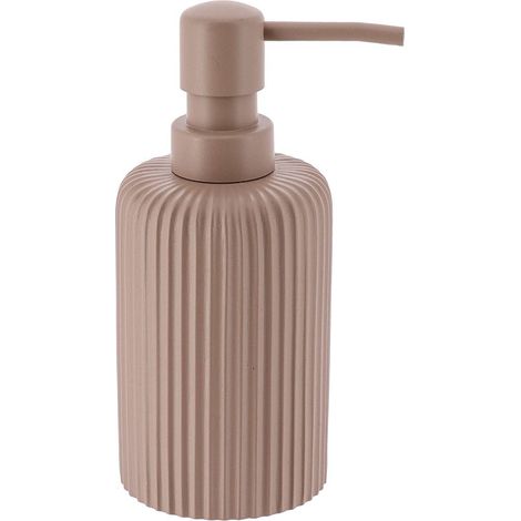 Seifenspender rund gestriegelt polyresin 230 ml - cappuccino - Tendance