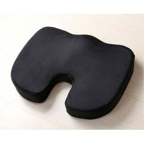 Coussin de siège en mousse à mémoire de forme pour chaise de bureau, coussin de siège confortable orthopédique antidérapant, coussin de siège pour sciatique, soulagement des douleurs dorsales du coccy (1/4)