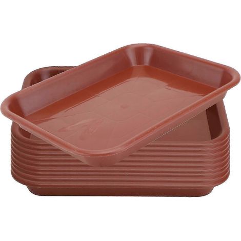 Lot de 10 plateaux en plastique pour pots de fleurs, bases de pots de fleurs, plateaux rectangulaires pour pots de plantes, c'est bien. (1/5)