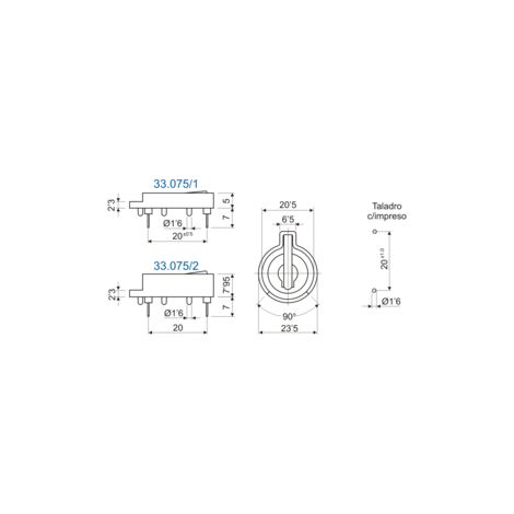 Portapilas con impreso para pilas tipo botón (CR2016 - CR2032 - CR2025). Electro Dh 33.075/1/0 8430552121434 (1/2)