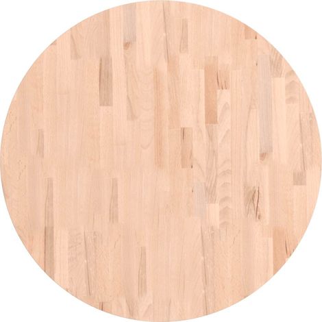 Dessus de table Dessus de bureau Plateau de table Ø80x2,5 cm rond bois massif de hêtre (1/5)