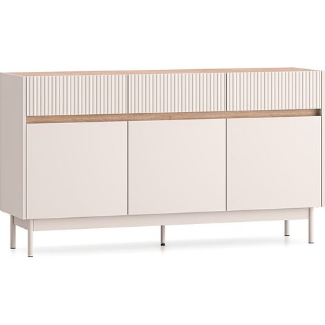 Buffet Connie mit 3 Schubladen und 3 Türen, Kaschmir und Holzoptik, 153.2cm
