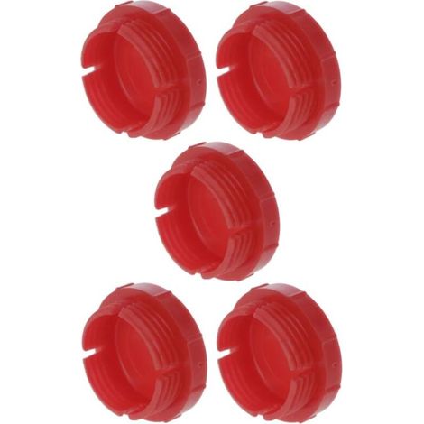 5x Bouchon anti-poussière filetage mâle type métrique en plastique rouge Embout Raccord Capuchon Protection Tuyau Hydraulique Tube, diamètre filetage 26mm pas de vis 1,50mm