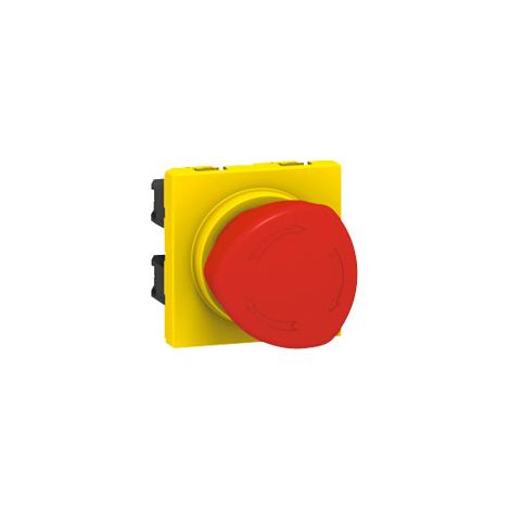 Legrand – Poussoir coup de poing arrêt d'urgence 2 modules NO+NF 3A déverrouillable 1/4 de tour – Pour espaces confinés – 76602 (1/7)